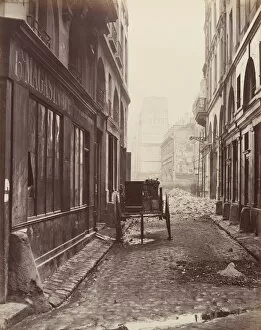 Cobblestone Gallery: Rue Estienne, de la rue Boucher, 1862-65. Creator: Charles Marville