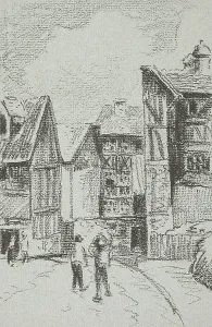 Camille Jacob Pissarro Prints: Rue Eugène-Duthuit, à Rouen, 1896. Creator: Camille Pissarro