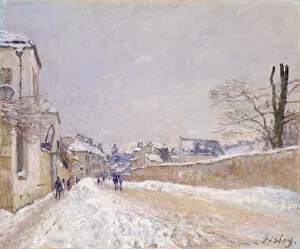 Arthur Sisley Gallery: Rue Eugene Moussoir at Moret: Winter, 1891. Creator: Alfred Sisley