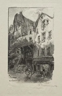 19th 20th Century Prints: Rue Galande. Creator: Auguste Louis Lepere (French, 1849-1918)