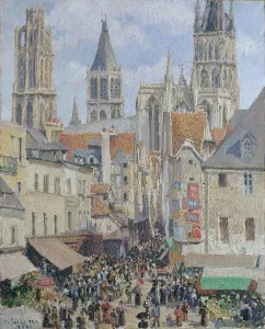 Rue de l Epicerie, Rouen (Effect of Sunlight), 1898. Creator: Camille Pissarro