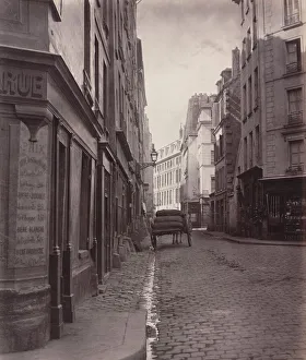 Marville Charles Prints: Rue de la Bucherie, du cul de sac Saint-Ambroise (fifth arrondissement), 1866-1868