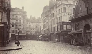 Baskets Prints: Rue de la Lingerie, de la rue Berger, 1860s-70s. Creator: Charles Marville