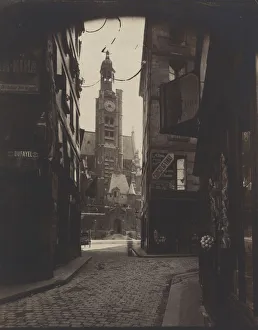 Gold Toned Prints: Rue de la Montagne-Sainte-Genevieve, 1898. Creator: Eugene Atget (French, 1857-1927)