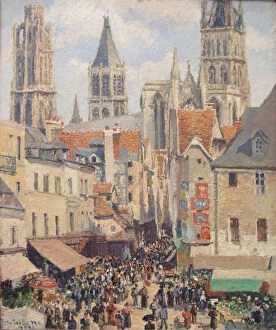 Rue de l'Epicerie, Rouen. Artist: Pissarro, Camille (1830-1903)