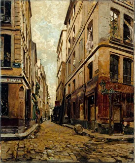 5th Arrondissement Prints: Rue de l'Hotel-Colbert, in 1888, 1888. Creator: Emmanuel Lansyer