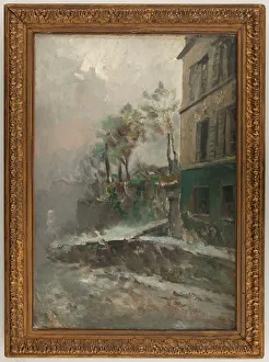 Rue de Montmartre under snow, c1900. Creator: Pierre-Jacques Pelletier
