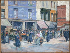 5th Arrondissement Prints: Rue Mouffetard, c1920. Creator: Henri Achillo Zo