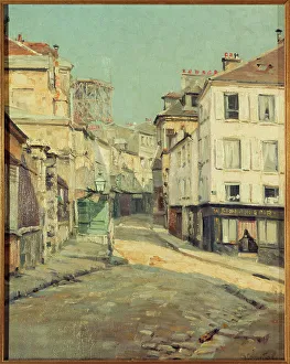 Canvasmaterial Prints: Rue Norvins in Montmartre, c1899. Creator: Charles Jean Coussediere