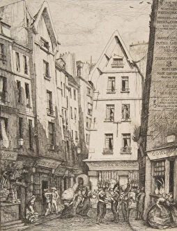 Charles Meryon Gallery: Rue Pirouette aux Halles (Rue Pirouette aux Halles, Paris, after Laurence), 1860