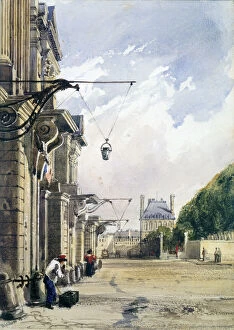 Rue de Rivoli, near the Tuileries, Paris, 1831 Artist: William Callow