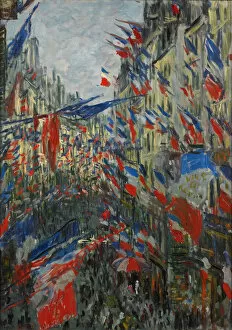 Rouen Gallery: Rue Saint-Denis, fête du 30 juin 1878, 1878. Creator: Monet, Claude (1840-1926)