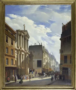 Rue Saint-Honoré and Saint-Roch church, 1840. Creator:s Mingasson de Martinazeau