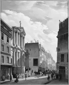 Rue Saint-Honoré and Saint-Roch church, 1840. Creator:s Mingasson de Martinazeau