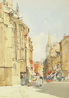 Store Prints: Rue Saint Pierre, Caen, 1908. Creator: Charles John Watson