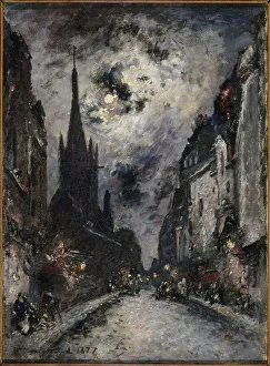 5th Arrondissement Prints: Rue Saint-Séverin, current 5th arrondissement, 1877. Creator: Johan Barthold Jongkind