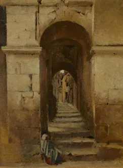Jean Henner Prints: Ruelle à Rome, between 1859 and 1864. Creator: Jean Jacques Henner
