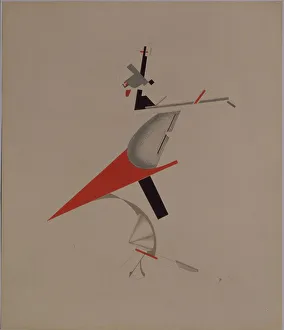 Ruffian. Figurine for the opera Victory over the sun by A. Kruchenykh, 1920-1921. Artist: Lissitzky, El (1890-1941) Ruffian. Figurine for the opera Victory over the sun by A. Kruchenykh, 1920-1921. Artist: Lissitzky, El (1890-1941)