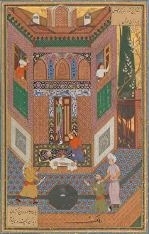 Nishapur Prints: A Ruffian Spares the Life of a Poor Man, Folio 4v from a Mantiq al-tair