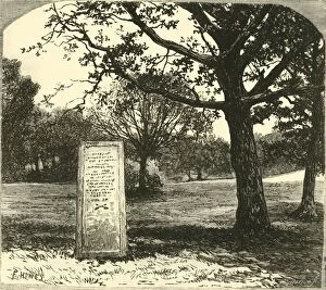 Ollier Edmund Gallery: The Rufus Stone in the New Forest, 1890. Creator: Unknown