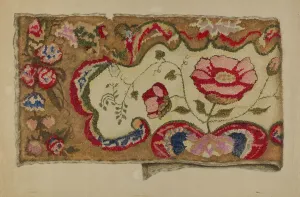 Watercolor And Graphite On Paper Collection: Rug, c. 1938. Creator: Eva Wilson