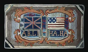Linen Prints: Rug, United States, After 1861. Creator: Unknown
