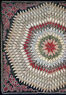 Jute Prints: Rug, United States, 19th century. Creator: Unknown