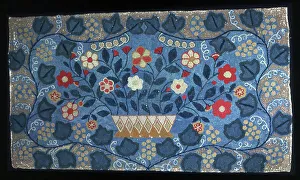 Linen Prints: Rug, United States, 19th century. Creator: Unknown