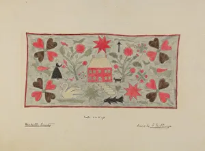 Isabelle De Strange Prints: Rug or Wall Hanging, c. 1937. Creator: Isabelle De Strange