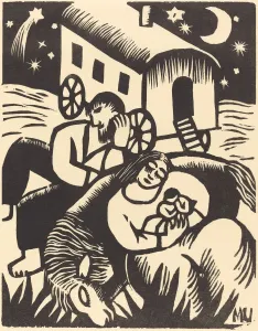 Caravan Gallery: Ruhende Zigeuner, 1918. Creator: Maria Uhden