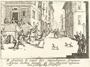Fleeing Gallery: The Ruin, 1635. Creator: Jacques Callot