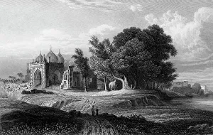 Roberts Emma Prints: A Ruin on the Banks of the Jumna, Above the City of Delhi, 1834. Creator: William Purser