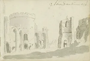 Meyling Abraham Prints: Ruin of castle Abcoude, 1724. Creator: Abraham Meyling