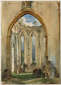 Ruin of a Church, 1849. Creator: Rudolf von Alt (Austrian, 1812-1905)