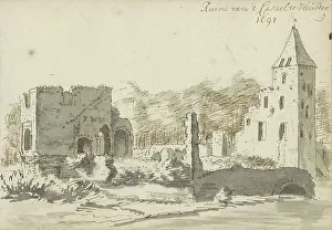 Meyling Abraham Prints: Ruin of Heusden Castle in Heusden, 1691. Creator: Abraham Meyling