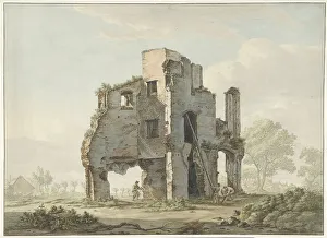 Mason Prints: The ruin of Rijnsburg abbey, 1779-1838. Creator: Johannes van Lexmond