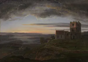 Johan Christian Clausen Dahl Prints: The Ruined Church at Avaldsnes on Karmoy, 1820. Creator: Johan Christian Dahl