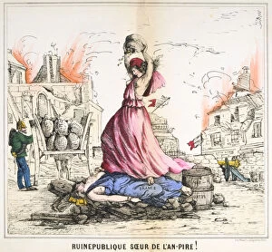 Images Dated 20th September 2005: Ruinepublique Soeur de l An-pire!, 1871