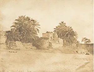 Palm Trees Prints: Ruines d un Arc-de-triomphe Romain, a Philae, April 1850. Creator: Maxime du Camp