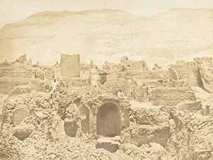 Maxime Du Gallery: Ruines d une ville chretienne, a Medinet-habou (Thebes), 1849-50
