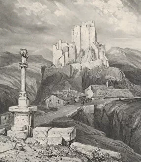 Baron Taylor Gallery: Ruines du Château de Bouzols, près du Puy en Velay, 1831