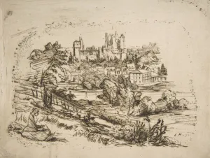 Meryon Prints: Ruines du Chateau de Pierrefonds (Ruins of the Chateau de Pierrefonds