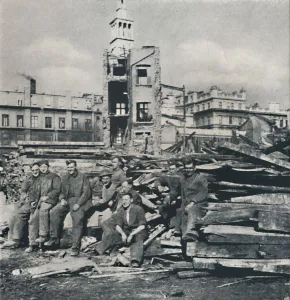 Blitz Prints: Against the ruins, 1941. Artist: Cecil Beaton
