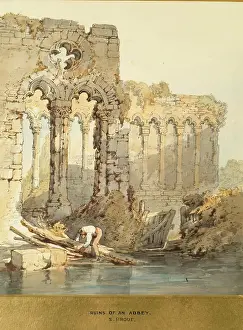 Lifting Prints: Ruins of an Abbey, 1825-1849. Creator: Samuel Prout