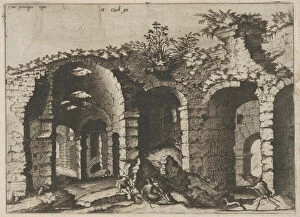 Arch Gallery: Ruins with Arched Vaults, from the series Roman Ruins and Buildings, 1562