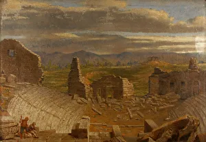 Oil On Paperboard Prints: Ruins of Asrum Asia Minor: Explored with Layard (Sir Henry Layard), ca. 1845