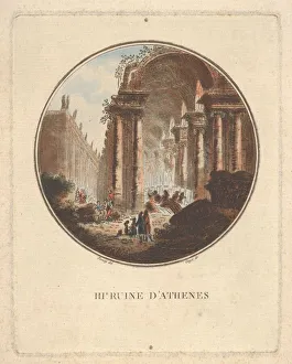 Laurent Prints: Ruins of Athens with a vaulted portico, ca. 1770-1808. Creator: Laurent Guyot