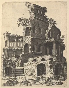 Lambert Prints: Ruins of a Basilica (?) from the series Ruinarum variarum fabricarum delineationes