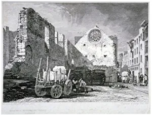 Cotman Prints: Ruins of the Bishop of Winchesters palace, Southwark, London, 1828