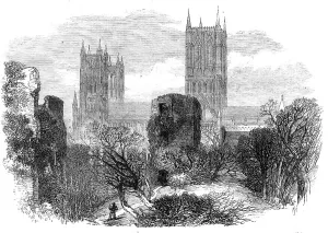 Bishops Palace Prints: Ruins of the Bishop's Old Palace, Lincoln, 1869. Creator: Unknown